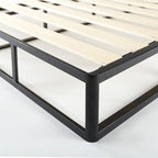 ZINUS Metal Box Spring with Wood Slats, 9 Inch Mattress Foundation, Sturdy Steel Structure, Easy Assembly, California King