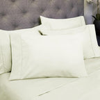Sweet Home Collection 6 Piece Bed Sheets 1500 Supreme Collection Microfiber Deep Pocket Set-Extra Pillow Cases, Value, Queen, Ivory