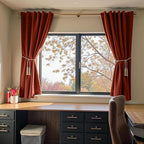 Lazzzy Velvet Blackout Curtains Thermal Insulated Room Window Drapes Super Soft Luxury Curtains for Living Room Bedroom Rod Pocket 2 Panels, Rust Red, 52" W x 63" L