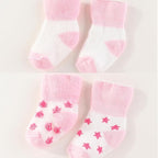 Unisex Baby Terry Socks 5-Pack for Baby boy and girl 0-12 Months Warm Cotton Socks
