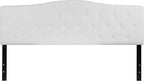 Flash Furniture Cambridge Tufted Upholstered King Size Headboard in White Fabric