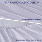 Marine Moon Extra Thick Cooling Plush Pillow Top Mattress Bed Topper, Fluffy Soft Mattress Pad, Hotel Quality Down Alternative Pillow Topper for Full Size Bed with Deep Pocket