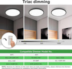 hepside 15.8INCH 2Pack Big Dimmable Flush Mount Ceiling Light Fixture Black, 3CCT 3000/4500/6000K Ceiling Lamp, 36W 4200LM Super Bright Low Profile Light for Bedroom, Kitchen, Bathroom, Hallway