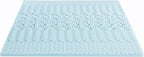 Mellow 2 Inch 5-Zone Memory Foam Mattress Topper, Cooling Gel Infusion, Dorm Essentials, King Blue