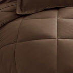 CozyLux Full Size Comforter Sets Brown - 7 Pieces Bed in a Bag Full, Luxury Soft Bed Set for All Seasons, Bedding Set with Down Alternative Comforter, Sheets, Pillowcases & Shams