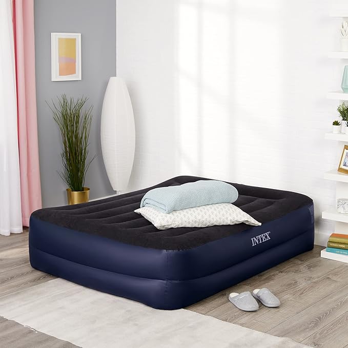Intex Pillow Dura-Beam Series Rest Raised Airbed with Internal Pump (2020 Model)