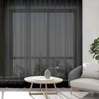 Chyhomenyc 2 Panels Solid Color Sheer Window Curtains 108 Inches Long, Elegant Window Voile Panels/Drapes/Treatment/Scarf for Bedroom Living Room Wedding Canopy (42X108 Inches, Black) 9 FT