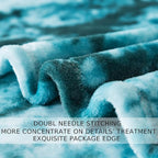 Fuzzy Blanket Twin Size - Teal, Soft and Comfy, Plush and Furry Faux Fur, Reversible Blankets for Twin/Twin XL Extra Long Bed, 66x90 Inches,Teal