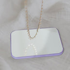 10Pcs Table Desk Vanity Makeup Mirror, 8-Inch Simple Portable Travel Mirror with Stand, Standing and Wall Hanging Dual-use Purple