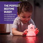Lumipets Space Rocket LED Baby Night Light, Cordless, Touch Control, Soft Silicone Material, 8 Lulling Colors, Portable