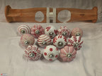 Dresser Knobs for Cabinets and Drawers - Assorted Multicolor Ceramic Pull Handle for Kitchen Cupboard Wardrobe Decorative Furniture Hardware - Pack of 30