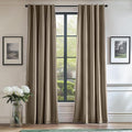 Lazzzy Velvet Blackout Curtains Thermal Insulated Room Window Drapes Super Soft Luxury Curtains for Living Room Bedroom Rod Pocket 2 Panels, Light Taupe, 52" W x 96" L