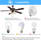 Universal Thermostatic Ceiling Fan Remote Control Kit with Holder for Hampton Bay Home Decorators Collection Hunter,Multiple Speed Control Timer Light Dimming,Replacement for HD3 2AAZPHD3 TR222A TX031