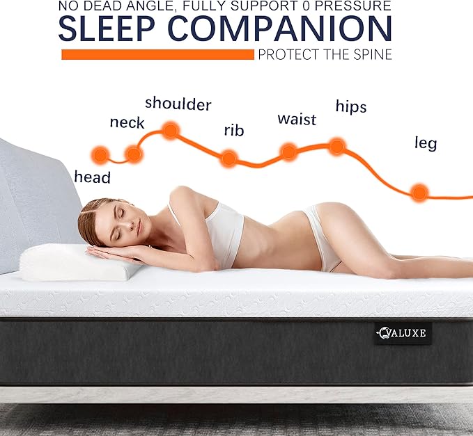 VALUXE 4 Inch Gel Memory Foam Mattress Topper Twin XL Size High Density Cooling Pad Pressure Relief Bed Topper (with Removable & Washable Bamboo Cover)