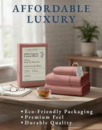 LANE LINEN 100% Organic Cotton Twin XL Sheets Set, 3-Piece Pure Organic Cotton Percale Sheets, Cotton Bedsheets, Ultra Soft Bedding Sheets, Breathable, Fits Mattress Upto 15" Deep - Rose Dawn