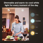 Philips Hue White Ambiance BR30 LED Smart Bulbs (Bluetooth Compatible), Compatible with Alexa, Google Assistant, and Apple HomeKit, 2-Pack