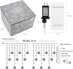 Christmas Snowflake Icicle Lights - Connectable 40ft 360 LEDs Multicolor/Warm White 20 Color Changing Waterproof Outdoor LED Christmas Lights With RF Control for House Curtain, Eaves, Xmas Decorations