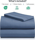 LuxClub 3 PC Sheet Bed Sheets Deep Pockets Wrinkle Free-Kids-Fitted Sheets Machine Washable Hotel Bedding Silky Soft - Oxford Twin