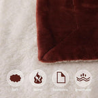 NANPIPER Baby Sherpa Blanket,Warm Toddler Throw Blanket,Soft Newborn Fleece Blanket for Winter (Brown,30x40 inches)