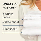 Twin XL 4 Piece Sheet Set - Comfy Breathable & Cooling - Soft Hotel Luxury Bedding Set with 8-16 Inch Deep Pockets - 1 Flat & 1 Fitted Sheet & 2 Pillowcases - Wrinkle Free & Easy Care - Antique White