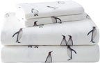 Eddie Bauer - Queen Sheets, Cotton Flannel Bedding Set, Brushed For Extra Softness, Cozy Home Decor (Rookeries, Queen)