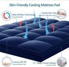 CHOKIT Full Mattress Topper, Extra Thick Pillow Top Mattress Pad for Back Pain Relief, Cooling Bed Topper Mattress Cover with 8-21 Inch Deep Pocket