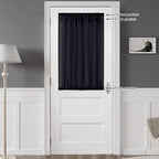 Chyhomenyc Sheer Curtains 36 Inch Length, Short Voile Sheer Window Curtians for Small Window Bathroom Cafe Living Room Farmhouse, 2PCS, 42W x 36L inches, Rod Pocket, Black