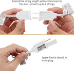Minetom C9 String Lights Outdoor Christmas Lights 25 Feet Frosted Multi-Colored for Patio Room Christmas Tree Party Backyard Decoration White Wire