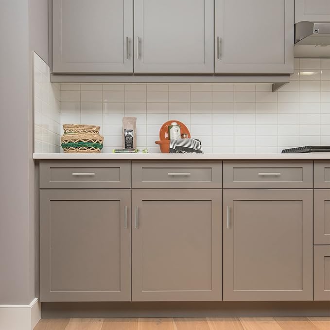 Ravinte 40 Pack | 5'' Cabinet Pulls Brushed Nickel Stainless Steel Kitchen Cupboard Handles Cabinet Handles 5”Length, 3” Hole Center