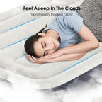 Twin XL Air Mattress with Built in Pump Raised,80" Long,Upgraded 18''Inflatable Mattress,Self Inflatable Blow Up Mattress in 2 Mins,Twin Size Air Mattress with Carry Bag for Home,Camping