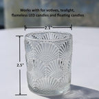 Woho 24pcs Clear Votive Candle Holders, Glass Tea Lights Candle Holder for Wedding Table Centerpiece, Vintage Tealight Candle Holder Decor for Anniversary, Bridal Shower Christmas Party