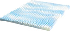 ZINUS 3 Inch Swirl Gel Cooling Memory Foam Mattress Topper, Smaller, More Convenient WonderBox Packaging, Cooling, Airflow Design, CertiPUR-US Certified, Full