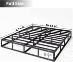 Full Box Spring 9 Inch High Profile Strong Metal Frame Mattress Foundation, Quiet Noise-Free,Easy Assembly, 3000lbs Max Weight Capacity