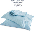 Bedsure California King Sheet Sets, Cooling Sheets, Rayon Derived from Bamboo, Breathable & Soft, Deep Pocket Up to 16 Inches, Hotel Luxury Silky Bedding for Hot Sleepers, Aqua