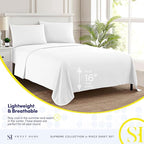 1800 Thread Count Sheet Set – Soft Egyptian Quality Brushed Microfiber Sheets – Luxury Bedding Set with Flat Sheet, Fitted Sheet, 2 Pillow Cases