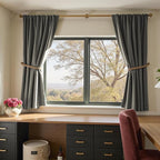 Lazzzy Velvet Blackout Curtains Thermal Insulated Room Window Drapes Super Soft Luxury Curtains for Living Room Bedroom Rod Pocket 2 Panels, Grey, 42" W x 63" L