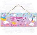 Custom Girl/Boy Name Sign, Personalized Children Bedroom Decor Sign For Kids Room, Christmas Gift, Castle Tent, Wall Sign 5x13 Inches, ACM, Made in USA