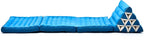 Leewadee 3-Fold Mat with Triangle Cushion – Comfortable TV Pillow, Foldable Mattress with Cushion Made of Eco-Friendly Kapok, 67 x 21 inches, Light Blue