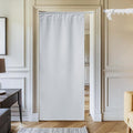 NICETOWN Doorway Curtain with Adjustable Ceiling Track, Privacy Protection French Door Curtain for Closet/Bay, W34 x L 80" Thermal Insulated Drape for Living Room/Bedrrom, Greyish White, 1 Panel