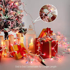 Brizled Colored Christmas Lights, 300 Count 69.6ft Incandescent Christmas Lights, Connectable 120V UL Certificated Xmas String Light, Mini Xmas Tree Light Set White Wire for Tree Holiday Party Decor