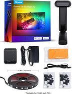 Govee Envisual TV LED Backlight T2 with Dual Cameras, 11.8ft RGBIC Wi-Fi LED Strip Lights for 55-65 inch TVs, Double Strip Light Beads, for Home Decorations, Smart App Control, Music Sync