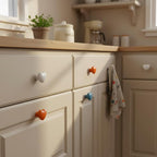 HUAMULAN 15PCS Glossy Ceramic Knobs Heart Shape Cabinet Dresser Kids Child Pulls Door Handles Cupboard Wardrobe Drawer