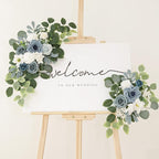 Artificial Flowers Decorations Pack of 2,Centerpieces for Wedding Reception Backdrop Decoration, Floral Decor Wall Home Entryway OutdoorDecorations (Serene Dusty Blue)