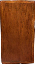 Leick Home Sibley End Table, Solid Wood, 12 in. Wide, Slate Tile Detail, 1 Lower Shelf, Narrow Width, Easy-Assembly, Rustic Oak, 24.0 in. L x 12.0 in. W x 24.0 in. H, 10060