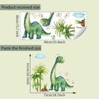 Cartoon Dinosaur Wall Stickers Decals Kid Room Nursery Baby Bedroom Décor (Cute Dinosaur Rabbit)