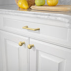 Amerdeco 10 Pack Brushed Gold Cabinet Pulls 3 Inch(76MM) Hole Centers Kitchen Cabinet Handles Hardware Kitchen Handles for Cabinets Cupboard Handles Drawer Pulls ZH0041