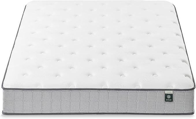 ZINUS 10 Inch Comfort Support Cooling Gel Hybrid Mattress, Full, Tight Top Innerspring Mattress, Motion Isolating Pocket Springs, Mattress in A Box