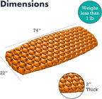 Ultralight Sleeping Mat - Inflatable & Compact Camping Air Mattress for Backpacking, Hiking- New