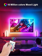 TV Backlights, 13.1FT LED Lights for 32-65 Inch TV, RGB TV LED Lights Behind, Music Sync Bluetooth APP and Remote Control TV LED Strip Lights USB Powered for Gaming/Bedroom