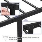 Yaheetech Classic Metal Platform Bed Frame Mattress Foundation with Victorian Style Iron-Art Headboard/Footboard/Under Bed Storage/No Box Spring Needed/King Size Black